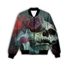 Herenjacks Xinchenyuan Men/Women Rose en Skull 3D Gedrukte jas mode streetwear Men Loose Sporting Coat M53