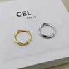 Neue Designerbandringe einfache dünne Paar minimalistische INS -Design modische Schwanz unregelmäßige Twist Bague -Paar Anello mit Box