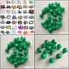 Auto DVR Stone 2 cm Cani Mini Mushroom Stoelstandbeeld Ornament Green Crystal Stones Home Decor Geschenk sieraden maken Hanger Groothandel Drop Delivery Dh7AM