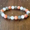 Strands MG1766 8 MM AAA Grade Sunstone Moonstone Labradorite Mixed Bracelet