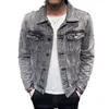 Мужские куртки мужская моторика S Hole Retro Denim Hoat Streetwear Hip Hop Bomber Jacket Cowboy Jean Chaqueta Hombremen's