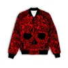 Herenjacks Xinchenyuan Men/Women Rose en Skull 3D Gedrukte jas mode streetwear Men Loose Sporting Coat M53