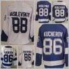 91 Steven Stamkos 86 Nikita Kucherov Maillot de hockey personnalisé pour hommes femmes enfants 77 Victor Hedman 27 Ryan McDonagh 88 Andrei Vasilevskiy Brayden Point Erik Cernak Pat Maroon