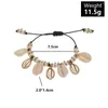 Strand Summer Beach Natural Shell Pendant Armband For Women Man Party Leisure Justerbart vaxrep Boho Handsträng