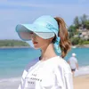 Wide Brim Hats Hat Ladies Ssummer Sunscreen Sun Visor Outdoors Riding Pull Board Sun Cap Fashion Hind Hats With Snow Caps G230227