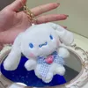 Stuffed Animals 12cm Kuromi Keychain Kawaii Anime Cinnamoroll Purin Dog Keychain Cute Plush Pendant Doll Girls E29