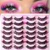 Thick Curled Colorful Eyelashes Soft Light & Delicate Handmade Reusable Multilayer 3D Fake Lashes Natural Lash Extensions Makeup Accessory for Eyes DHL