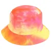 Berets Unisex Cotton Adults Bucket Hat Cap Fishing Fisherman Beach Festival Sun Tie Dye Women's Summer