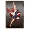 Retro Sexy Beauty Metallgemälde Poster Blechschild Poster Vintage Dekor Plakette Dekorative Platte für Bar Pub Küche Home Wanddekoration Sexy Girl Poster Größe 30 x 20 cm w01