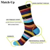 Мужские носки Matchup Новая коллекция все хлопковые мужчины красочные носки бренд Man Socks Men Socks Stripe Cotton Sock Бесплатная доставка Z0227