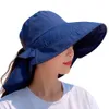 Wide Brim Hats Fashion Sun Hat Skin-touching Sunscreen Breathable Outdoor Sports Casual Pure Color Basin Hat Ponytail Visor Hat Versatile G230227