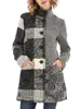 Misto lana da donna Misto lana da donna Cappotto in misto lana bianco e nero stile spagnolo 230227