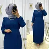 Ethnic Clothing Ramadan Muslim Modest Dress for Women Elegant Arabic Femme Dubai Abaya Eid Islamic Lantern Sleeves Long Robe Turkey Clothes 230227