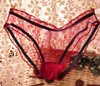 Moda Womens Girl Gaze Lace Panties transparente Candy Color