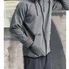 Yoga-Outfit LU115 Männer Neue Yoga-Reißverschluss-Kapuzenjacke Lässige Langarm-Outdoor-Jogger-Outfit Fitness-Sport Doppelseitig gebürstetes Stoffmaterial Outwear T230228