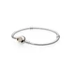 925 Sterling Silver Clasp Charm Bracelets for Pandora Fashion Party Jewelry For Women Men Girlfriend Gift Snake Chain designer Bracelet with Original Box Set