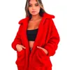 Jaquetas femininas wipalo elegante casaco de pele FAUX Women Winter Winter quente Jaqueta de zíper macia fêmea de pelúcia de petisco casual de pelúcia