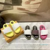 2023 Sandalias para mujer Diapositivas Plataforma Zapatillas planas de cuero Chanclas Diseñador Tacones Zapatos de vestir Pan 35-41