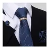 Neck Ties Luxurious High Quality Gift Box Tie Handkerchief Pocket Squares Cufflink Set Tie Clip Necktie Clothing accessories Polka dot J230227