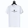 Classic black white designer t shirt summer short sleeve Ice silk cotton men tshirt tee mens clothes