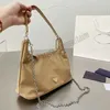 Vrouwen Ontwerper Hobo Nylon Onderarmtas 2021s Italië Milano Merk Dubbele Band Winkelen Schouder Handtassen Dame Halve Maan Crossbody Handtas Luxe Ontwerpers