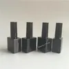 Bottiglie di stoccaggio 2 pz/lotto 10 ml Vuoto UV Quadrato Nero Bottiglia di Smalto per Unghie Pennello Piccolo Contenitore di Olio di Vetro