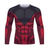 T-shirts pour hommes Anime 3D imprimé hommes compression à manches longues hauts fitness t-shirts mode collants minces tee mâle cosplay costume loui22