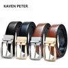 Belts Belt Luxury Leather Belt Men Brand Real Leather 35mm Reversible Buckle Belt Black Brown Designer Belt For Men High Quality Z0228