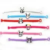 Bracelets porte-bonheur 2023 bijoux de Style chinois en plastique doux Panda Bracelet hommes et femmes enfants petits cadeaux Anime