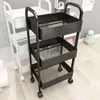 Hooks Trolley Storage Rack Household Bedroom Kitchen Multifunctional Mobile Snack