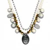 Ras du cou strass simulé perle perlée chaîne Maxi collier mixte charme mode femmes accessoires