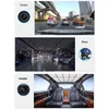 تحديث 3 عدسة كاميرات 2.0 بوصة Car DVR Dash Cam HD 1080p Dash Camera Camera Dual Lens Recorder Black Box Dashcam Mirror for Tax Uber Car DVR
