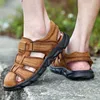 Slippers jumpmore strandschoenen zomer koe leer mannen sandalen maat 38-48 y2302