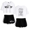 Pantalons deux pièces pour femmes Stray Kids Survêtement Femmes Ensemble SKZ Noeasy Deux Pièces Ensemble Coton Haut Sexy Taille Moyenne Shorts Kpop Lady Fitness Sportsuits D'été 230228