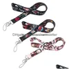 Sangles de téléphone portable Charmes Pièces de chaussures Accessoires Lx35 Lanyard Keychain Rope Mobile Neckband Key Id Card Usb Badge Holder Diy Lasso Otbyg