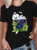 Kvinnor t skjortor val tryck t-shirt för lady söt t-shirt kvinnor kort ärm sommarkläder estetiska tees toppar femme skjorta 2023