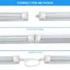 Luzes de tubo LED de fio direto T8 4ft 60W 8ft 72W 120W Lado duplo 3 linhas em forma de V-V Integrated LED Tube Bulbo Girture