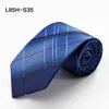 Neck Ties 100 Real Silk Ties Men 85cm Striped Blue Necktie Solid Black Neckties Mens Business Neck Tie Polka Dot Groom Wedding Tie B125 J230227