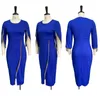 Vestidos de festa Vitiana Mulheres Taixa Vestido de Escritório Sexy Verão Verde O-Gobes Slim Femme Blue OL Vestidos Africa Lápis