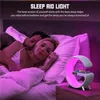 G 형태 지능형 스피커 분위기 램프 LED 앱 제어 RGB 야간 조명 디지털 알람 시계 블루투스 스피커 홈 침실 장식