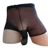 Women039s Slipje Unisex Heren En Dames Sexy Transparant Korte Shorts Met JJ-mouw Open Dunne Boxer Panty Strak Hoge Kwaliteit9685154