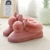 Slippers Fluffy Furry Slippers Women Winter Warm Indoor Slipper Female Plush Shoes Ladies Comfort Shoes For Women Fur Rabbit Ears Slipper Z0215