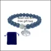 Bedär 8mm Natural Stone Amazon Agate Pendant Armband Lovers Brothers Friendship Meaning Energy Drop Leverans smycken Armband Dhodh