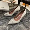 Amin amuaddi nowe buty dla kobiet oryginalne skórę super wysokie obcasy wiosna jesień luksusowe designerskie buty 8,5 cm pompki sukienki rozmiar 35--41