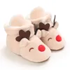 First Walkers Baby Winter Warm Shoes Soft Snow Boots Cotton Girls Boys Walker Shoe Infant Toddler Kids Short Plush Christmas