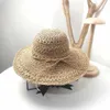 Wide Brim Hats Women Ladies Women's Fashion Fisherman Cap Foldable Straw Beach Hat Hand-woven Bucket Sunscreen Hats Floppy Derby Hat G230227