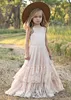 Девушка платья принцесса девушки кружевные хлопковые платья детские дети цветочные девочки свадьба день рождения vestidos Детская одежда на 315 лет Z0223