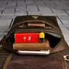 Waist Bags Crazy Horse Leather men Multifunction Design Small Messenger Bag Fashion Travel Belt Waist Pack Drop Leg Bag Pouch Male 2114d 230228