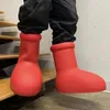 10A Astro Boy MSCHF Stiefel, großer roter Kopf, Regenstiefel, dicker Boden, rutschfeste hohe Stiefeletten, Gummiplattform, Designer-Bootie, modische Luxus-Männer-Frauen-Schuhe, EUR 36–47