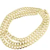 Mens Hollow 14K Yellow Gold 6 50 MM Cuban Curb Link Chain Necklace 16-30 Inches199j